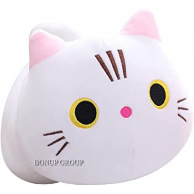 Мягкая игрушка подушка Котик обнимашка JIN JIA TAI плюшевая белый 35 cм 225201361