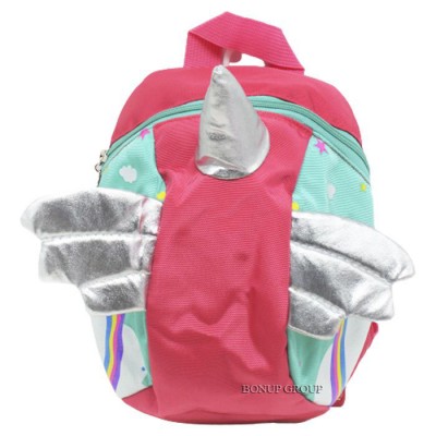 Детский рюкзак Единорог с ушками MA TIAN TOYS для девочек красный 25 см 225207586