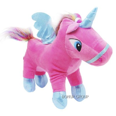 Детская мягкая игрушка Единорог  CAN FA TOYS плюшевый малиновый 26 см 225211254