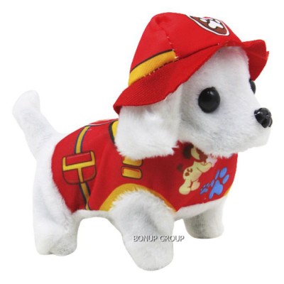 Интерактивная игрушка собачка Маршал Щенячий патруль CAN FA TOYS плюшевый герой мультсериала движение звук 16 см белый 225212958