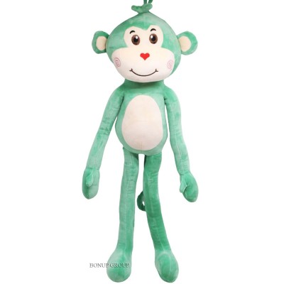 Детская мягкая игрушка Зеленая обезьянка Best Fun Toys обнимашка плюшевый персонаж мультфильма зеленый 70 см 255213254