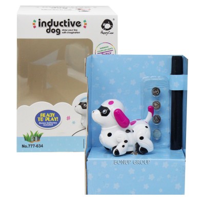 Детская индуктивная интерактивная игрушка робот Собачка Happy Cow движение свет розовый 17.3 см 225214854