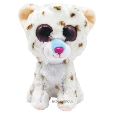 Детская мягкая игрушка Снежный Барс Глазастик TY Beanie Boo's плюшевый белый 18 см 255215240