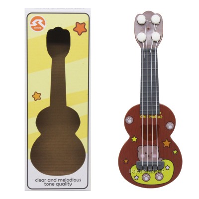 Детская музыкальная гитара Ukulele  CAN FA TOYS 4 cтруны коричневая 24 см 225217951