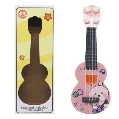 Детская музыкальная гитара Ukulele  CAN FA TOYS 4 cтруны розовая 24 см 225217952