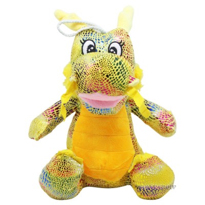 Детская мягкая игрушка Дракончик Can Fa Toys плюшевая яркая чешуя 30 см желтый 225222771
