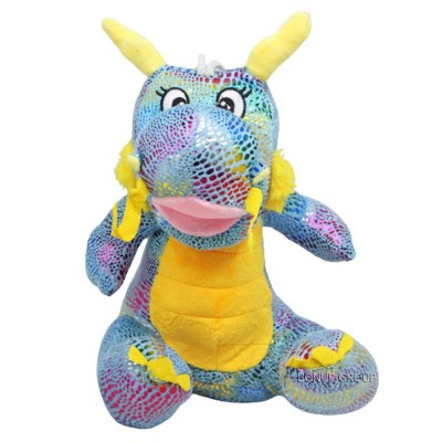 Детская мягкая игрушка Дракончик Can Fa Toys плюшевая яркая чешуя 30 см голубой 225222772
