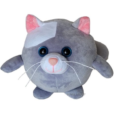 Детская мягкая игрушка Котик Круглик CH Toys плюшевый cерый 17 см 225224196