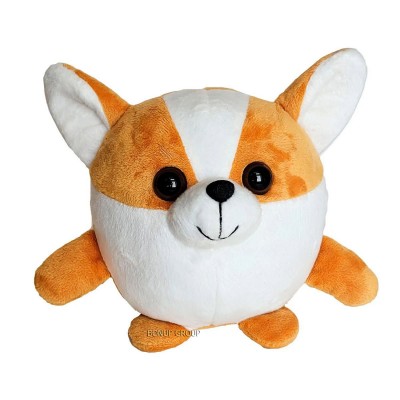 Детская мягкая игрушка Песик Круглик CH Toys плюшевый оранжевый 17 см 225224197