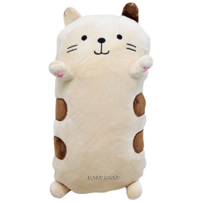 Детская мягкая игрушка подушка 2в1 Кот Батон CH Toys плюшевый бежевый 40 см 225226726