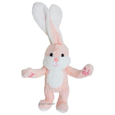 Детская мягкая игрушка Зверушки Зайчонок CH TOYS плюшевый розовый 35 см  255227327