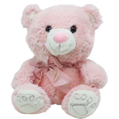 Детская мягкая игрушка Мишка с бантом Can Fa Toys плюшевый розовый 27 см 255228259