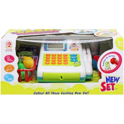 Детский кассовый аппарат с продуктами New Set CAN FA TOYS звук аксессуары разноцветный 24 см 225228743