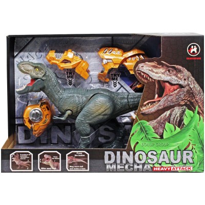 Детская интерактивная игрушка Динозавр Месна CAN FA TOYS движение звук аксессуары cерый 34 см 225229109