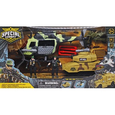Детский военный игровой набор Special Combat CAN FA TOYS солдатики транспорт оружие аксессуары разноцветный 51 см 225229467