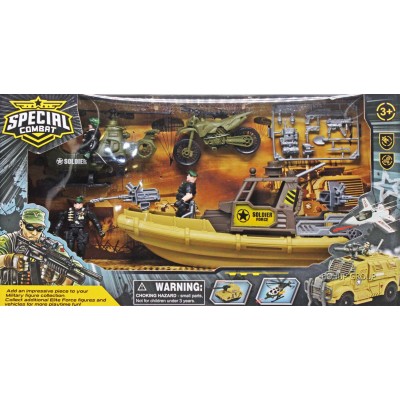 Детский военный игровой набор Special Combat CAN FA TOYS солдатики транспорт оружие аксессуары разноцветный 51 см 225229468