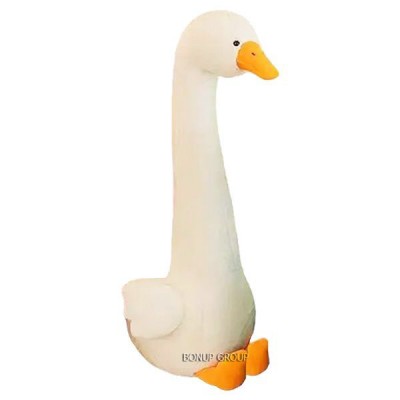 Детская мягкая игрушка подушка Гусь CH Toys обнимашка плюшевый белый 70см 255229740