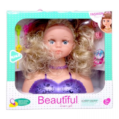 Детская кукла манекен для причесок блондинка Dream Girl Can Fa Toys аксессуары разноцветный 20 см 255231149