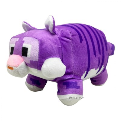 Детская мягкая игрушка Тигр Can Fa Toys персонаж культовой игры Майнкрафт плюшевый фиолетовый 23 см 255231324