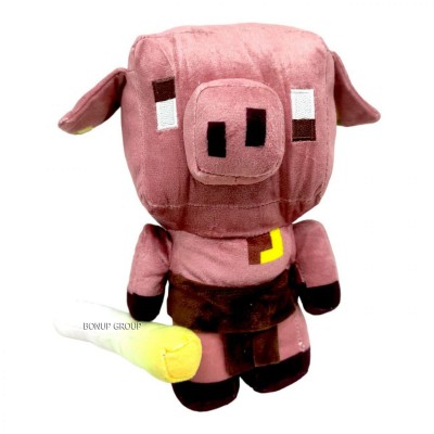 Детская мягкая игрушка Свинья Can Fa Toys персонаж культовой игры Майнкрафт плюшевый белый 23 см 255231325