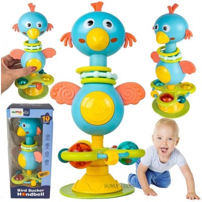Детская музыкальная погремушка игрушка Птичка на присоске Can Fa Toys прорезыватель разноцветный 25 см 255231437