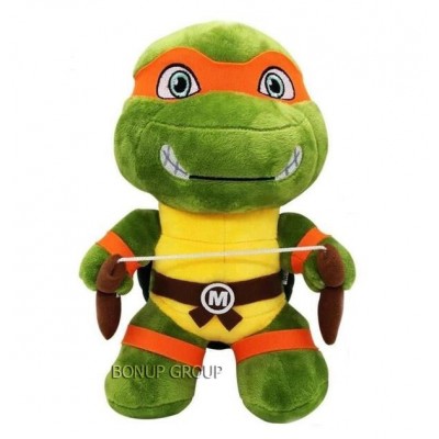 Детская мягкая игрушка Черепашки Ниндзя Микеланджело Can Fa Toys плюшевый персонаж мультсериала оранжевый 25 см 225232972