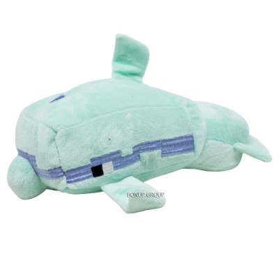 Детская мягкая игрушка Дельфин Can Fa Toys персонаж культовой игры Майнкрафт плюшевый голубой 25 см 255233061