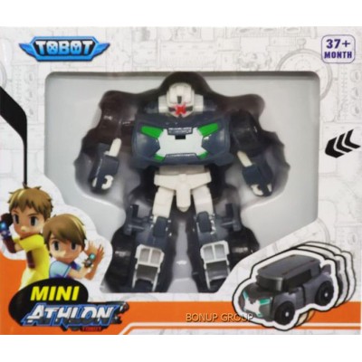 Детская игровая Машинка трансформер Тобот Mini X CAN FA TOYS герой мультсериала cерый 11 см 225233530
