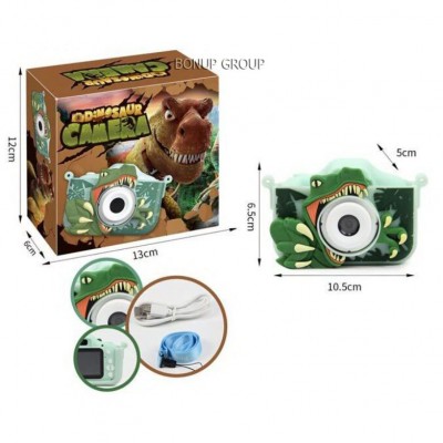Детский цифровой фотоаппарат  Dinosaur camera CAN FA TOYS зеленый 10,5 см 225233632