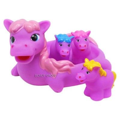 Детский набор игрушек для купания Семья Единорогов BIBI TOYS 4 игрушки фиолетовый 20 см 225233643