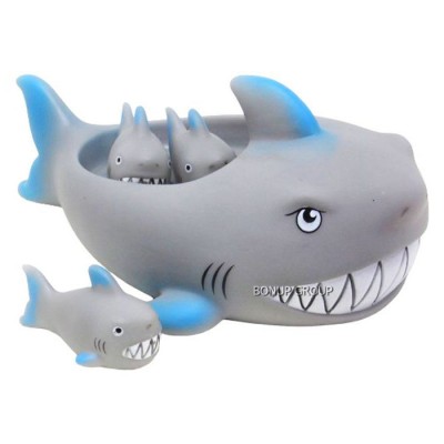 Детский набор игрушек для купания Семья Акул BIBI TOYS 4 игрушки серый 20 см 225233644
