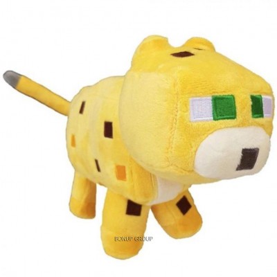 Детская мягкая игрушка Леопард Can Fa Toys персонаж культовой игры Майнкрафт плюшевая желтый 20 см 255234161