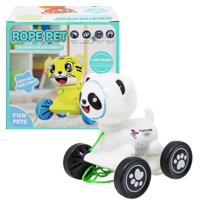 Детская игрушка каталочка 2в1 Панда Can Fa Toys свет звук разноцветная 15 см 225234297