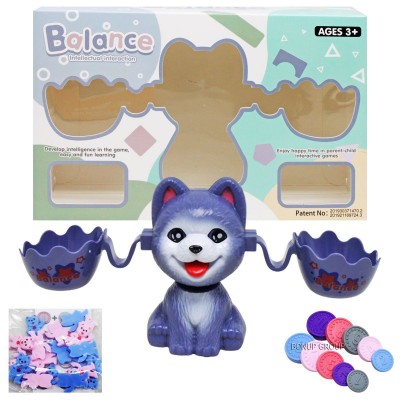 Детская развивающая игра балансир Песик CH Toys математическая обучающая синий 25 см 225234316