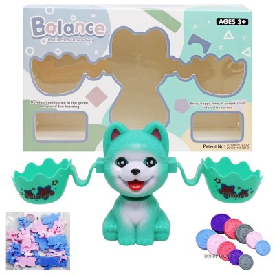 Детская развивающая игра балансир Песик CH Toys математическая обучающая бирюзовый 25 см 225234317