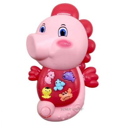 Детская интерактивная музыкальная игрушка Морской конек СAN FA TOYS звук розовый 17 см 255235416