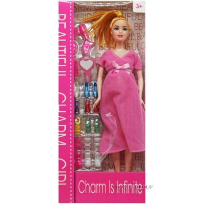 Детская кукла беременная в нежно розовом платье Charm is Infinite Can Fa Toys нежно розовый 28 см 225236066