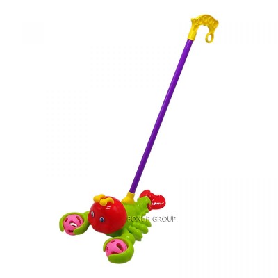 Детская игрушка каталка с ручкой набор Лобстер CAN FA TOYS погремушка пищалка зеленый 25 см 225236098