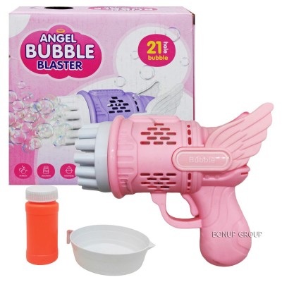 Детская игрушка Пистолет с мыльными пузырями Angel Bubble Blaster Сan Fa Toys розовый 16 см 225236332