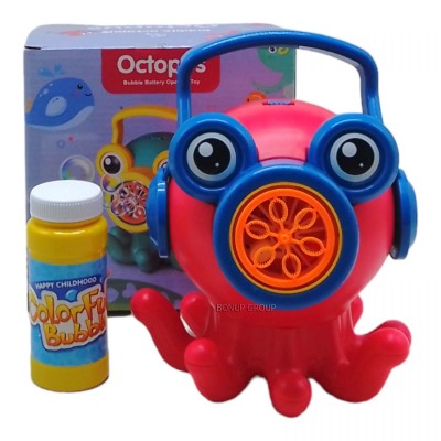 Детская установка с мыльными пузырями Осьминог CAN FA TOYS красный 17 см 255236364
