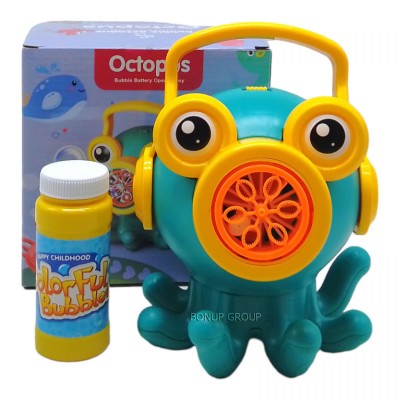 Детская установка с мыльными пузырями Осьминог CAN FA TOYS зеленый 17 см 255236365