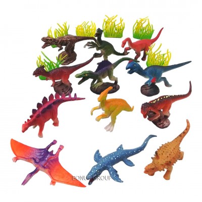 Детский игровой набор динозавров DINOSAUR WORLD Сan Fa Toys 18 элементов резиновый разноцветный 18 см 225236984