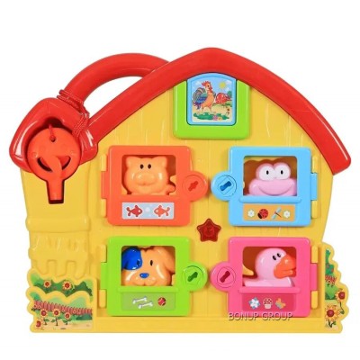Детская обучающая игрушка бизипланшет Домик с животными CAN FA TOYS обучающая звук свет разноцветный 27 см 225237230