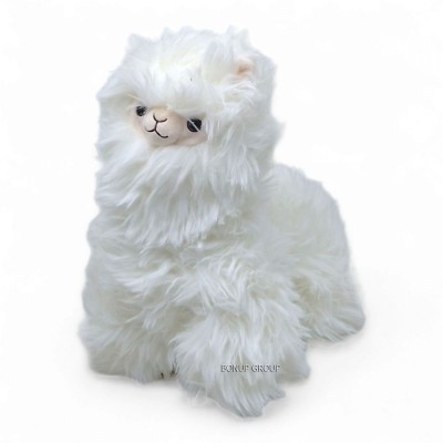 Детская мягкая игрушка пушистая Лама CH Toys длинный ворс белый 32 см 225237366