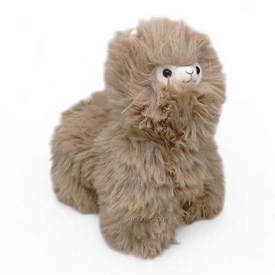 Детская мягкая игрушка пушистая Лама CH Toys длинный ворс бежевый 32 см 225237367