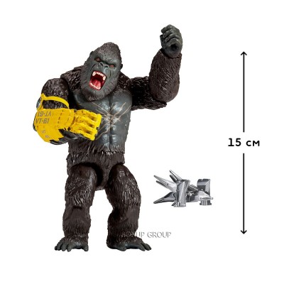 Детская игровая фигурка Kong Конг со стальной лапой GODZILLA VS. KONG черный аксессуары 15 см 225238544