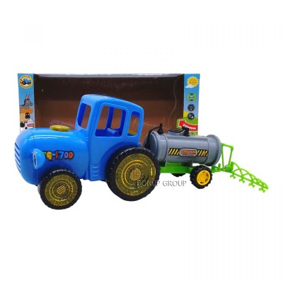 Детская игрушка Синий трактор с прицепом Can Fa Toys персонаж мультфильма свет звук синий 30 см 225238606