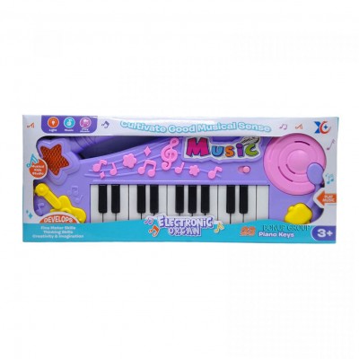 Детская музыкальная игрушка Пианино Electronic Organ Can Fa Toys 23 клавиши сиреневый 38 см 225238679
