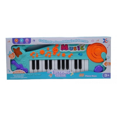 Детская музыкальная игрушка Пианино Electronic Organ Can Fa Toys 23 клавиши бирюзовый 38 см 225238680