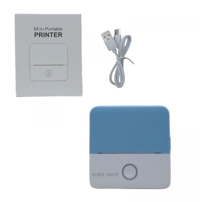Детский портативный термопринтер Portable Mini Printer CAN FA TOYS термобумага зарядка голубой 14 см 255238819